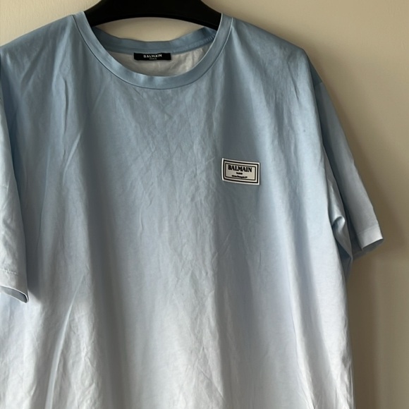 Balmain Gradient Tee Shirt Blue - Picture 3 of 8